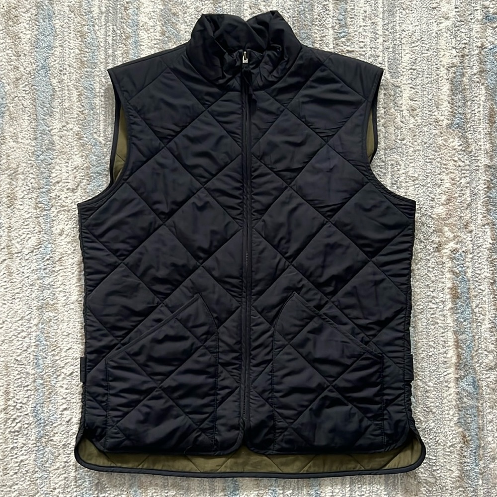 J. Crew Factory Walker Vest Quilted  Size S Navy Blue